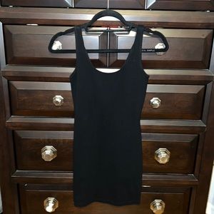 Black Low Back Tank Top Bodycon Mini Dress